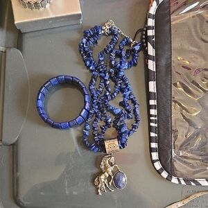 Lapis Blue Charm Necklace